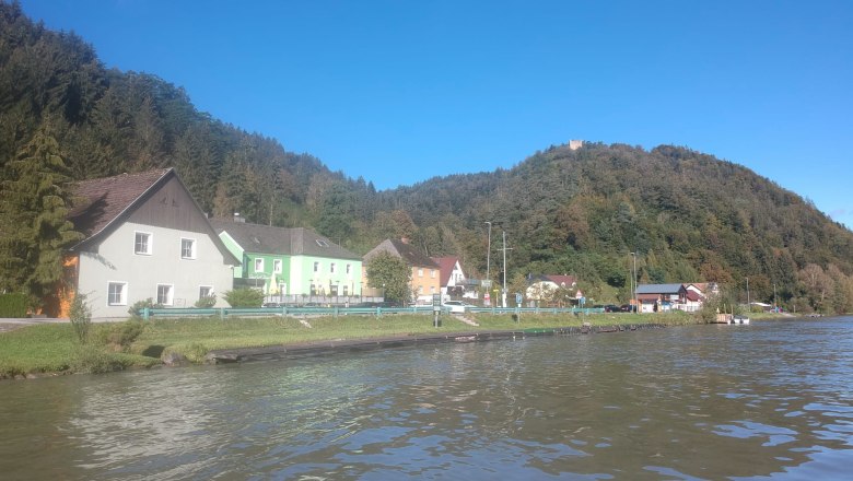 Located directly on the Danube: Gasthof Ziseritsch (in green), © Ziseritsch Located directly on the Danube: Gasthof Ziseritsch (in green), © Ziseritsch