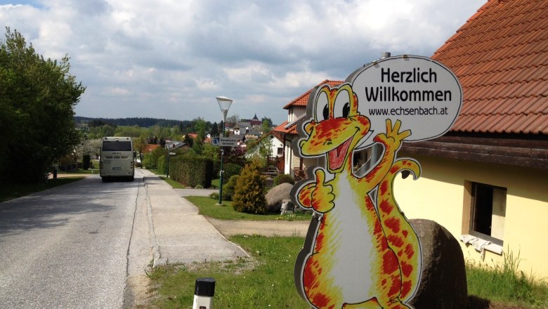 Echsi - our mascot, © Marktgemeinde Echsenbach Echsi - our mascot, © Marktgemeinde Echsenbach