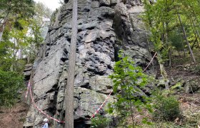 Climbing routes on the Joschi rock, © Bgm. Stefan Seif Climbing routes on the Joschi rock, © Bgm. Stefan Seif