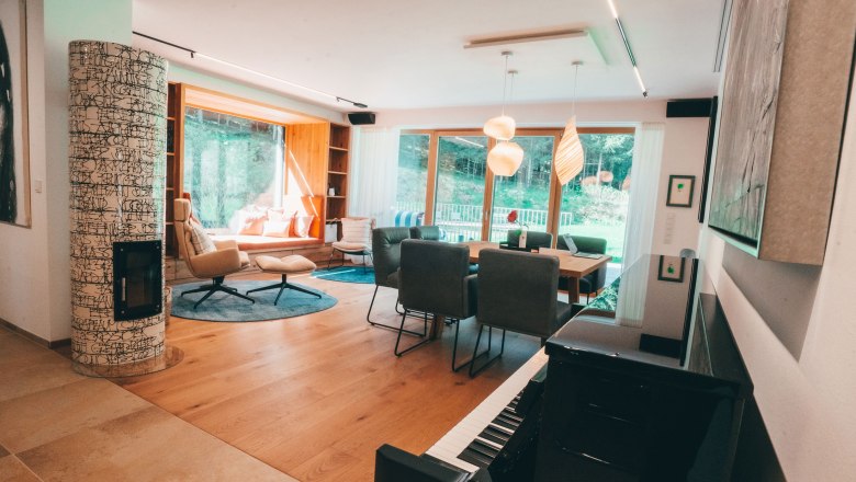 Living room, Apartment 1, © Waldrefugium, Adler&Wald Living room, Apartment 1, © Waldrefugium, Adler&Wald