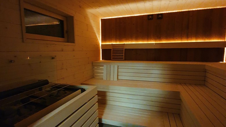 Relaxation is guaranteed in the newly designed sauna area., © Gerald Demolsky Relaxation is guaranteed in the newly designed sauna area., © Gerald Demolsky