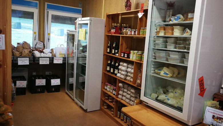 Products in the Heilos farm shop, © Claudia Gugler Products in the Heilos farm shop, © Claudia Gugler