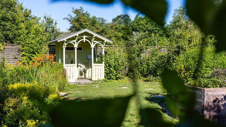 The Tulln Garden, © Friedl und Schmatz Garden shed in a model garden