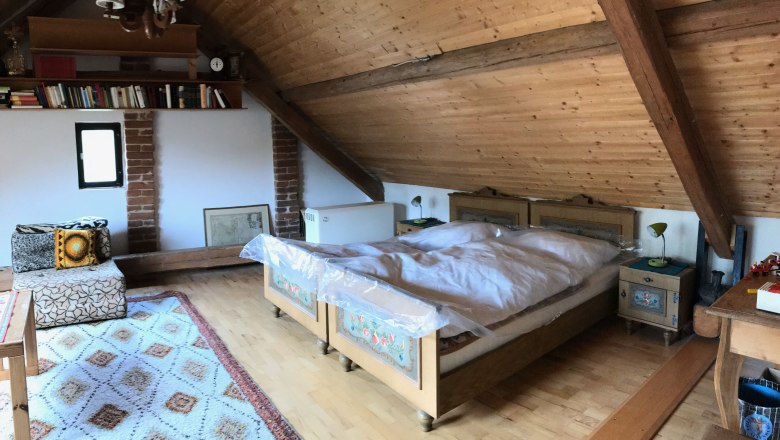 Attic - double bed, © Christoph Gabrisch Attic - double bed, © Christoph Gabrisch