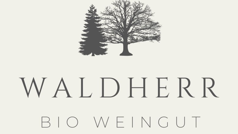 Waldherr organic winery, © Bioweingut Waldherr Logo of the Waldherr organic winery with two trees and lettering.