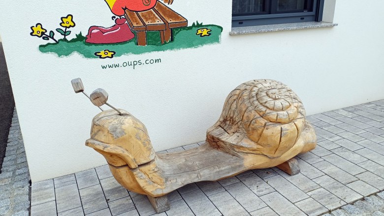 our wooden snail, © Martina Bachzelt our wooden snail, © Martina Bachzelt