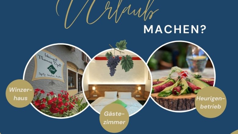 Wachau vacation, © Özelt Advertising for vacation in the Wachau with pictures of the winegrower's house, guest rooms and wine tavern.