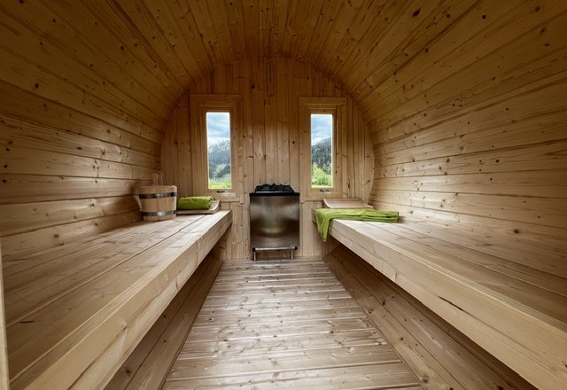 Barrel sauna, © Familie Roseneder Barrel sauna, © Familie Roseneder