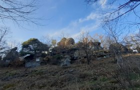 At the 12 apostles, © Marktgemeinde Senftenberg Rock formation with trees and blue sky in the background.