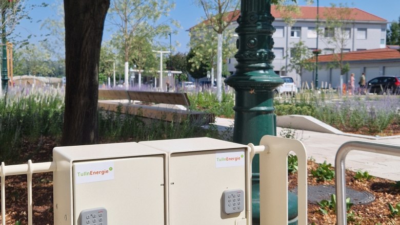 E-bike charging stations, © TI K.Kancer E-bike charging stations