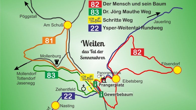 Hiking trails Weiten, © Franz Habegger Hiking trails Weiten, © Franz Habegger