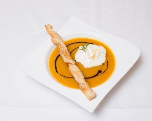 Cream of pumpkin soup, © Hotel Residenz Hössinger Cream of pumpkin soup, © Hotel Residenz Hössinger