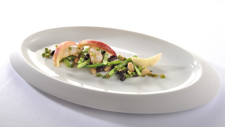 Bean salad Langostinos, © Mörwald Bean salad Langostinos, © Mörwald