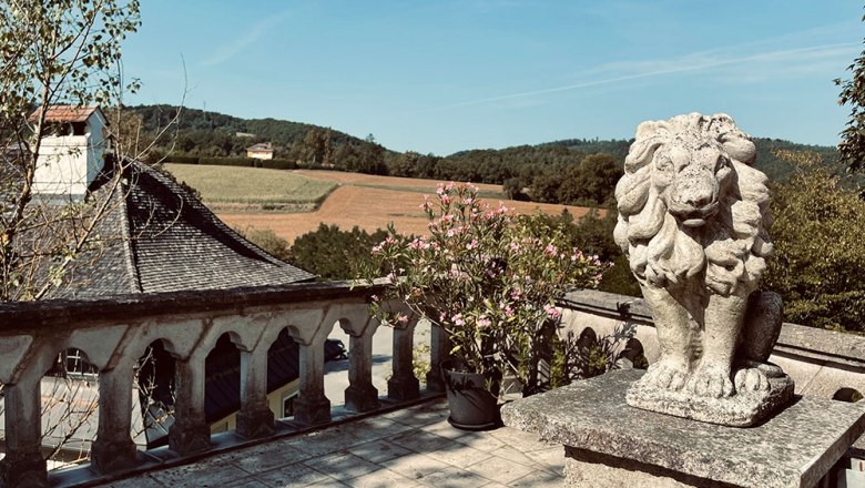 Terrace in the Leiben tower, © Familie Kleemann Terrace in the Leiben tower, © Familie Kleemann