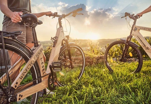 Guided tours with the Holz e-bike, © WinEcycle Tours Guided tours with the Holz e-bike, © WinEcycle Tours