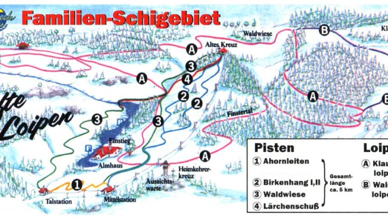 Piste & trail map, © www.hochbaerneck.com Piste & trail map, © www.hochbaerneck.com