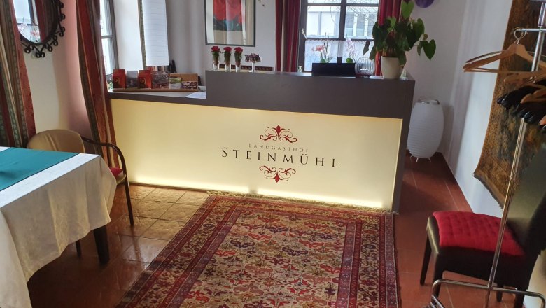 Landgasthof Steinmühl - Reception, © Hofbauer Landgasthof Steinmühl - Reception, © Hofbauer