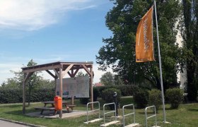 Cycle rest area on the Kellerberg, © Michael Müller Cycle rest area on the Kellerberg, © Michael Müller