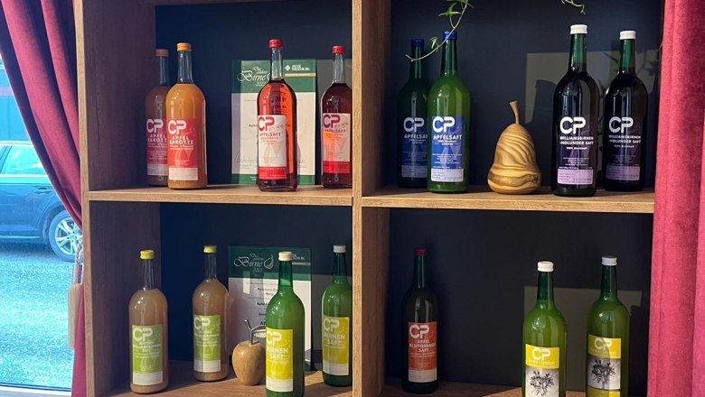 The Forum, Berg, © Das Forum Fruit juices in the Forum salesroom