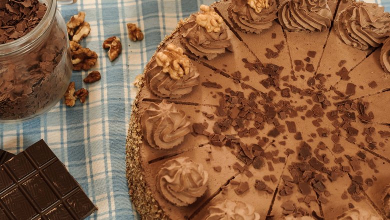 Chocolate cake from Cafe Bruckner, © Best of Wachau/Rita Newman Chocolate cake from Cafe Bruckner, © Best of Wachau/Rita Newman