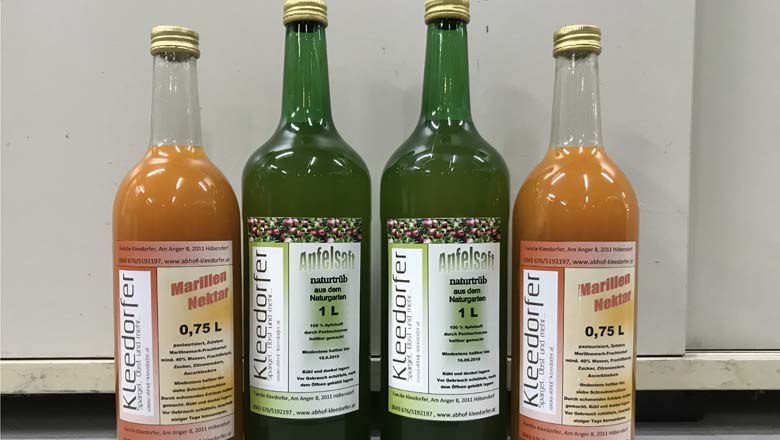 Our juices, © Fam. Kleedorfer Our juices, © Fam. Kleedorfer