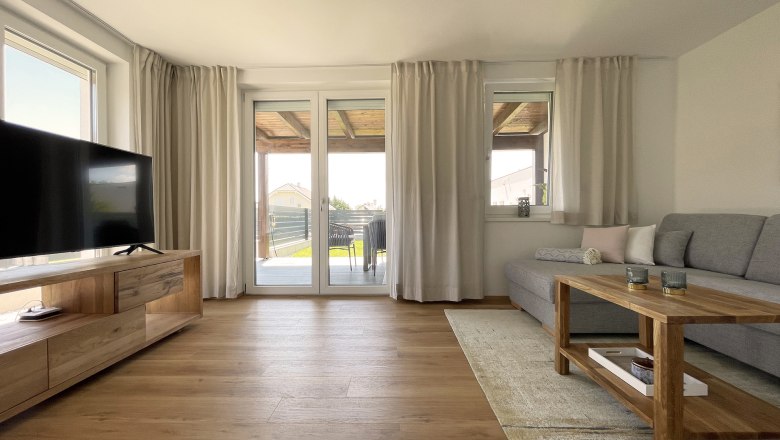 Living room with access to the terrace, © Kay Haderer Living room with access to the terrace, © Kay Haderer