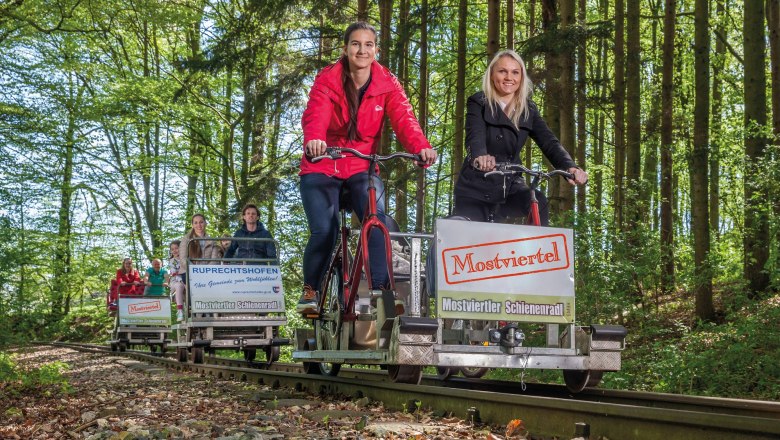 Rail wheel, © Mostviertler Schienenradl Rail wheel, © Mostviertler Schienenradl