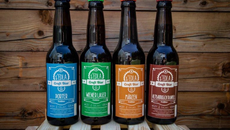 Craft beers from our own production, © s'Edla Craft beers from our own production, © s'Edla