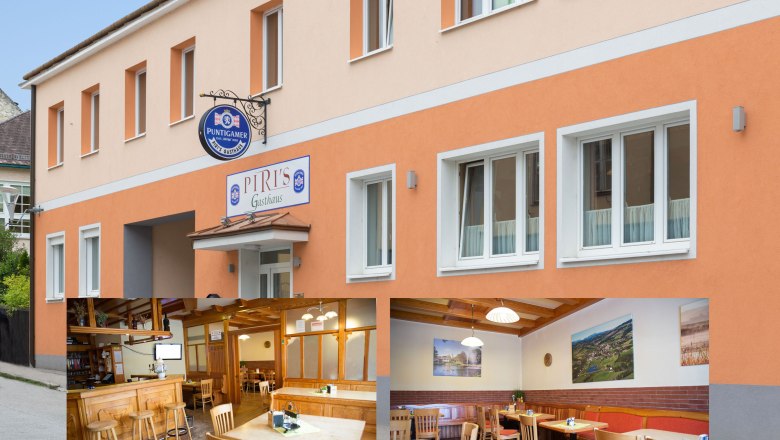 Piri's Inn, © Christian Piribauer Exterior view of Piri's Gasthaus and interior views of the restaurant.