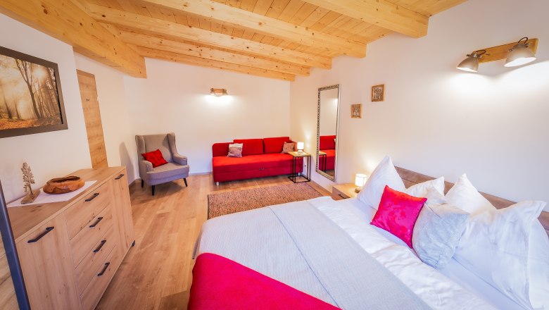 Red vacation apartment - Bedroom 1, © Ludwig Fahrnberger Red vacation apartment - Bedroom 1, © Ludwig Fahrnberger
