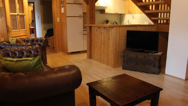 Kitchen-living room, Jägerstube vacation apartment, © Marianne Schmid Kitchen-living room, Jägerstube vacation apartment, © Marianne Schmid