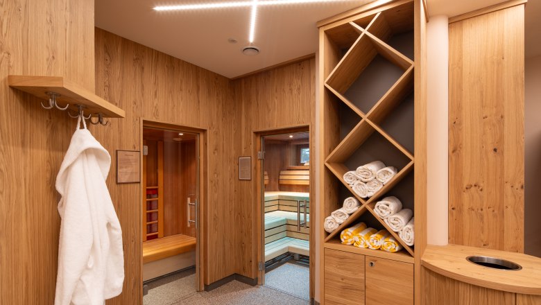 New wellness area, © Lachlan Blair / Loxpix The modern wellness area with Finnish sauna, steam bath, infrared cabin and a bio sauna