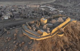 Schlossberg Hainburg/Danube, aerial photograph, © Arbeitsgruppe Schlossberg Schlossberg Hainburg/Danube, aerial photograph
