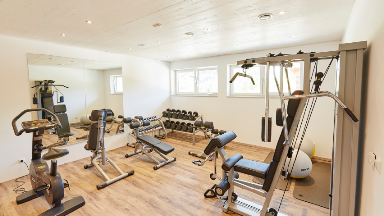 Landhotel Zellerhof Lunz am See - Fitness room in the Bergsee apartment house, © Familie Daurer Fitness room in the Bergsee apartment house