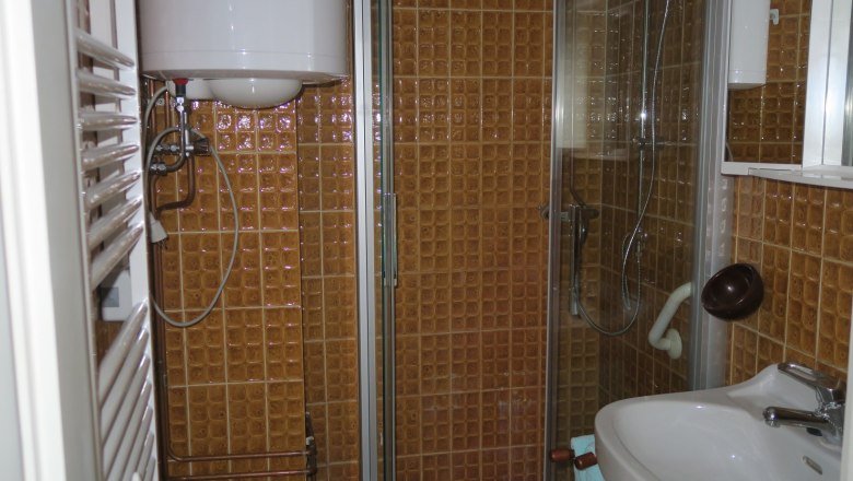 Shower in the Dörrmühle vacation home, © Umgeher Shower in the Dörrmühle vacation home, © Umgeher