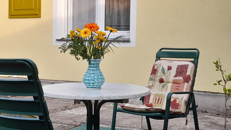Sitting area in the courtyard, © Ferienhaus Leopold Sitting area in the courtyard, © Ferienhaus Leopold