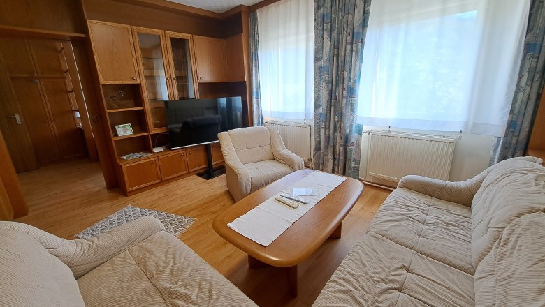 Apartment Holunder Living room, © Gerald Eigelsreiter Apartment Holunder Living room, © Gerald Eigelsreiter