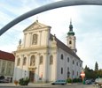 Holy Trinity parish church with baroque façade and tower.