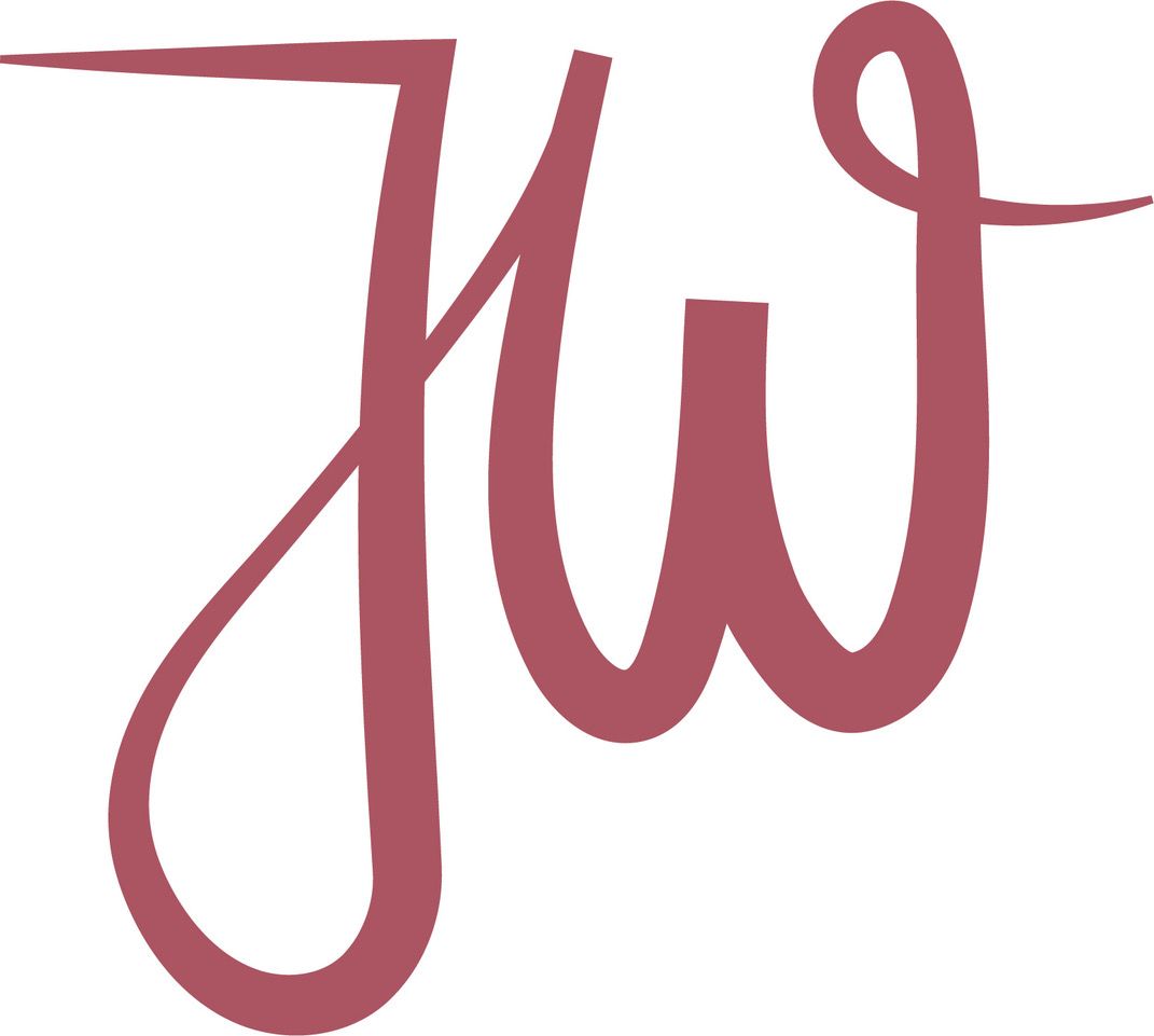 Logo with the letters J and W in red letters.