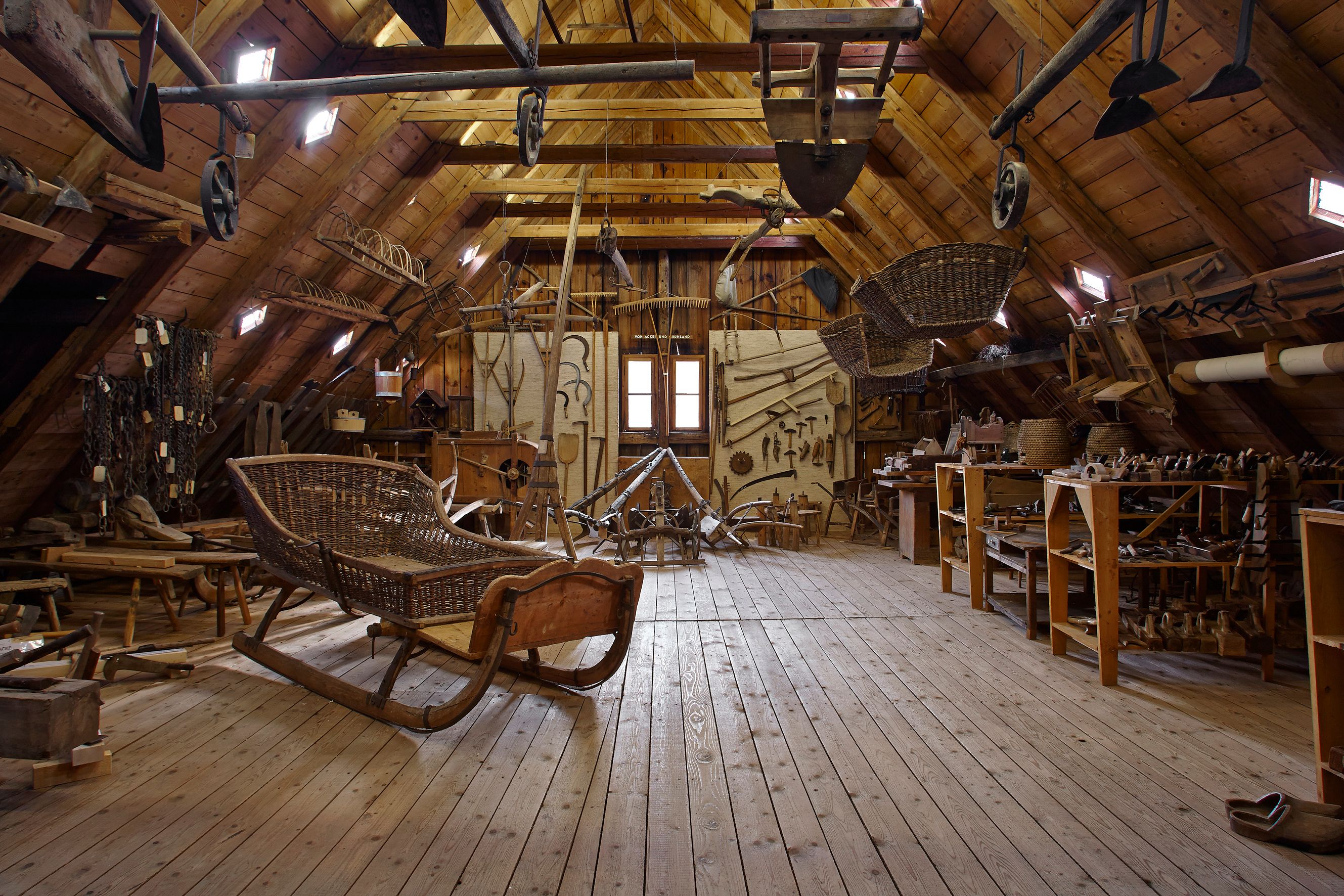 Forest farmers' museum with original objects from the past