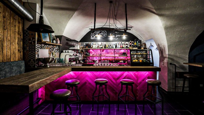 Café from inside with bar counter