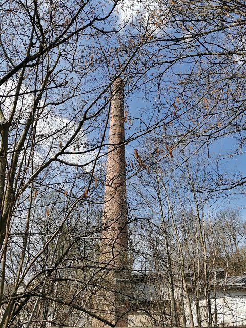 Chimney of the former dye works