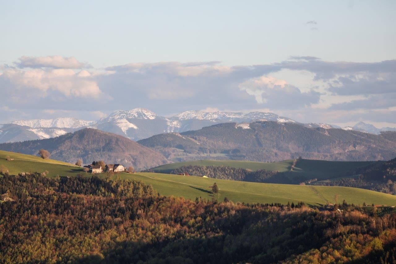 View of the Alpine foothills
