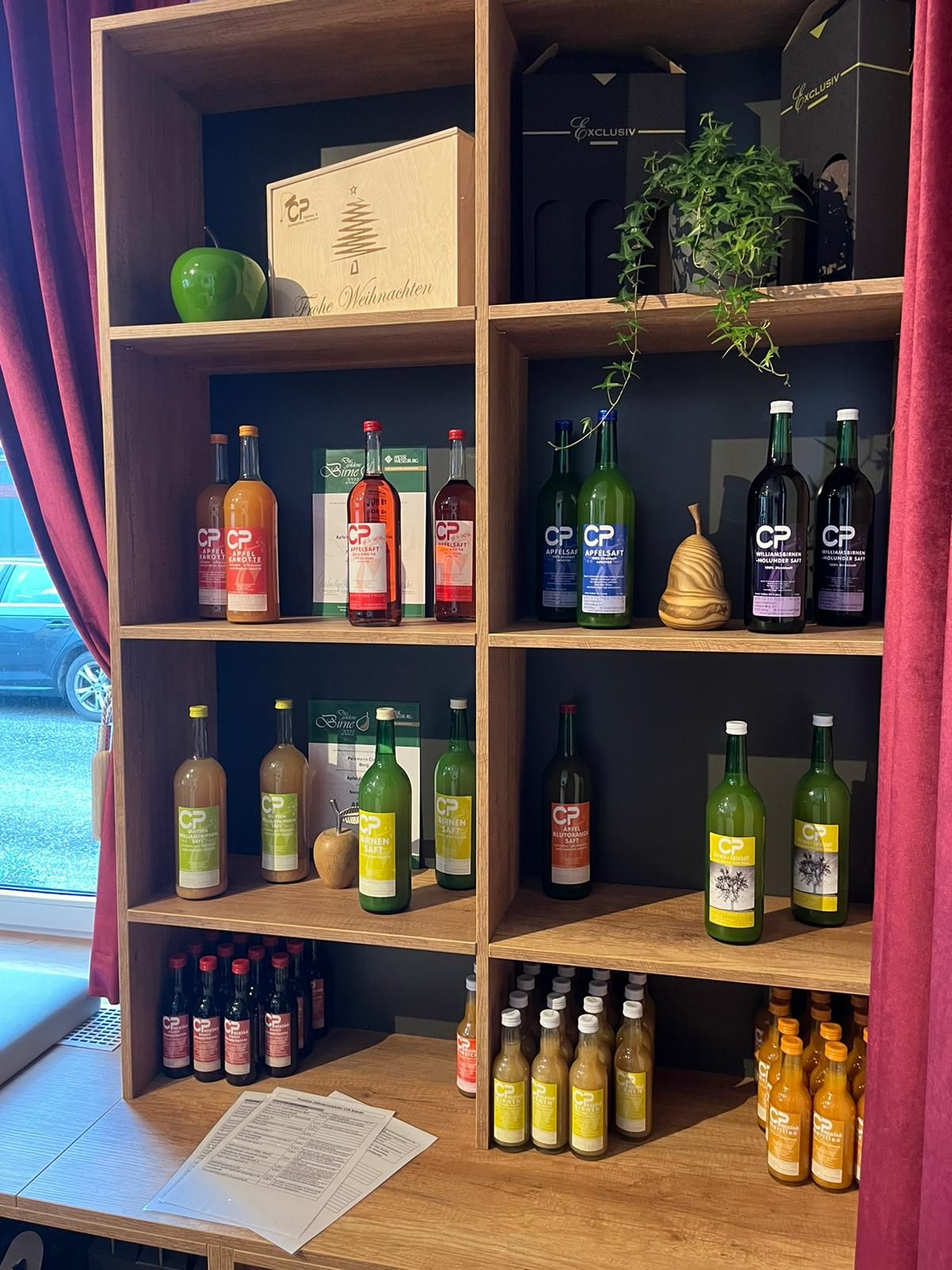 Fruit juices in the Forum salesroom