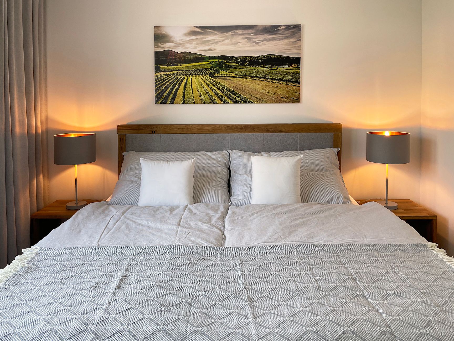 Box-spring bed in bedroom 2