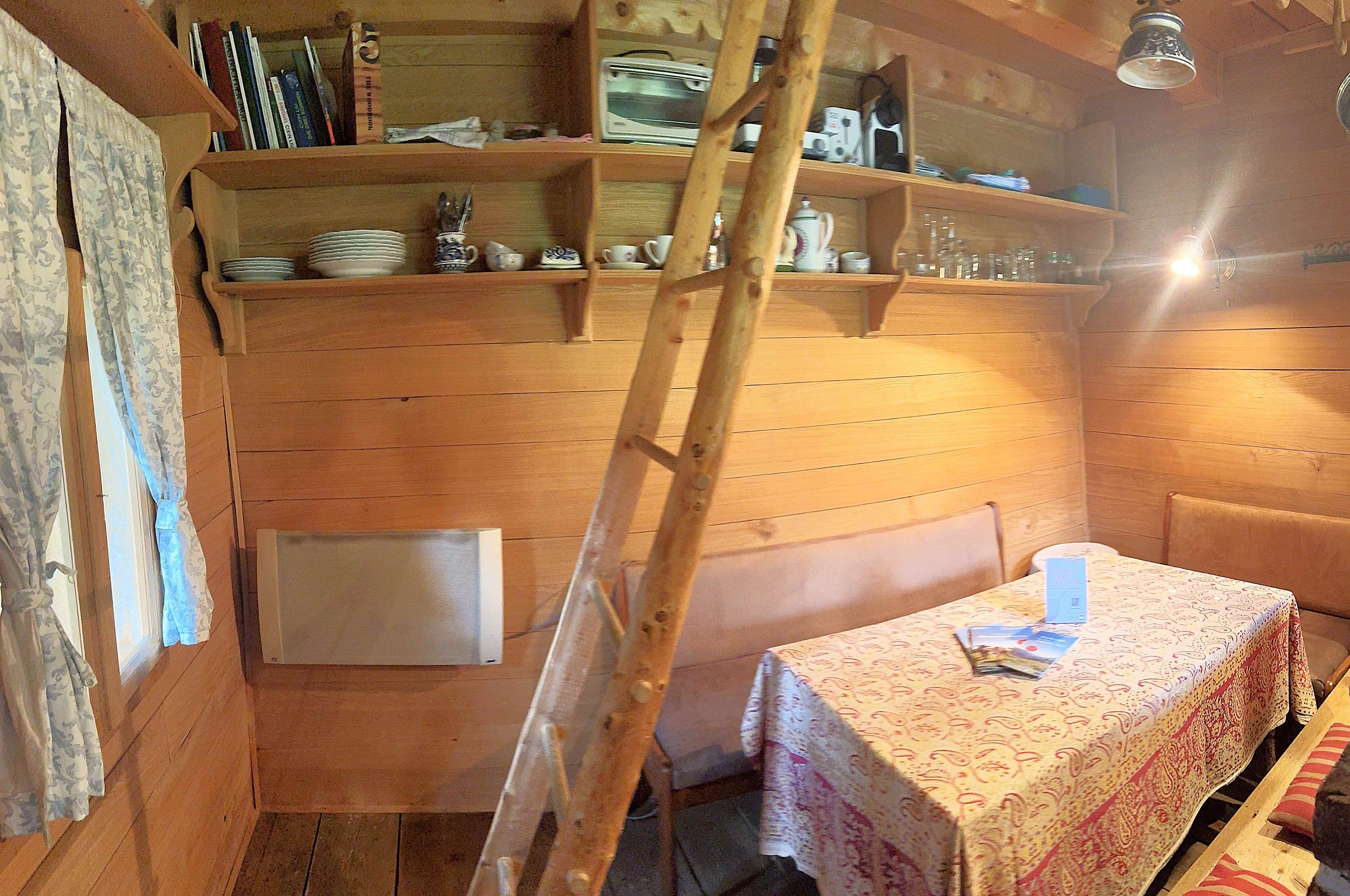 Sitting area in the woodcutter's hut