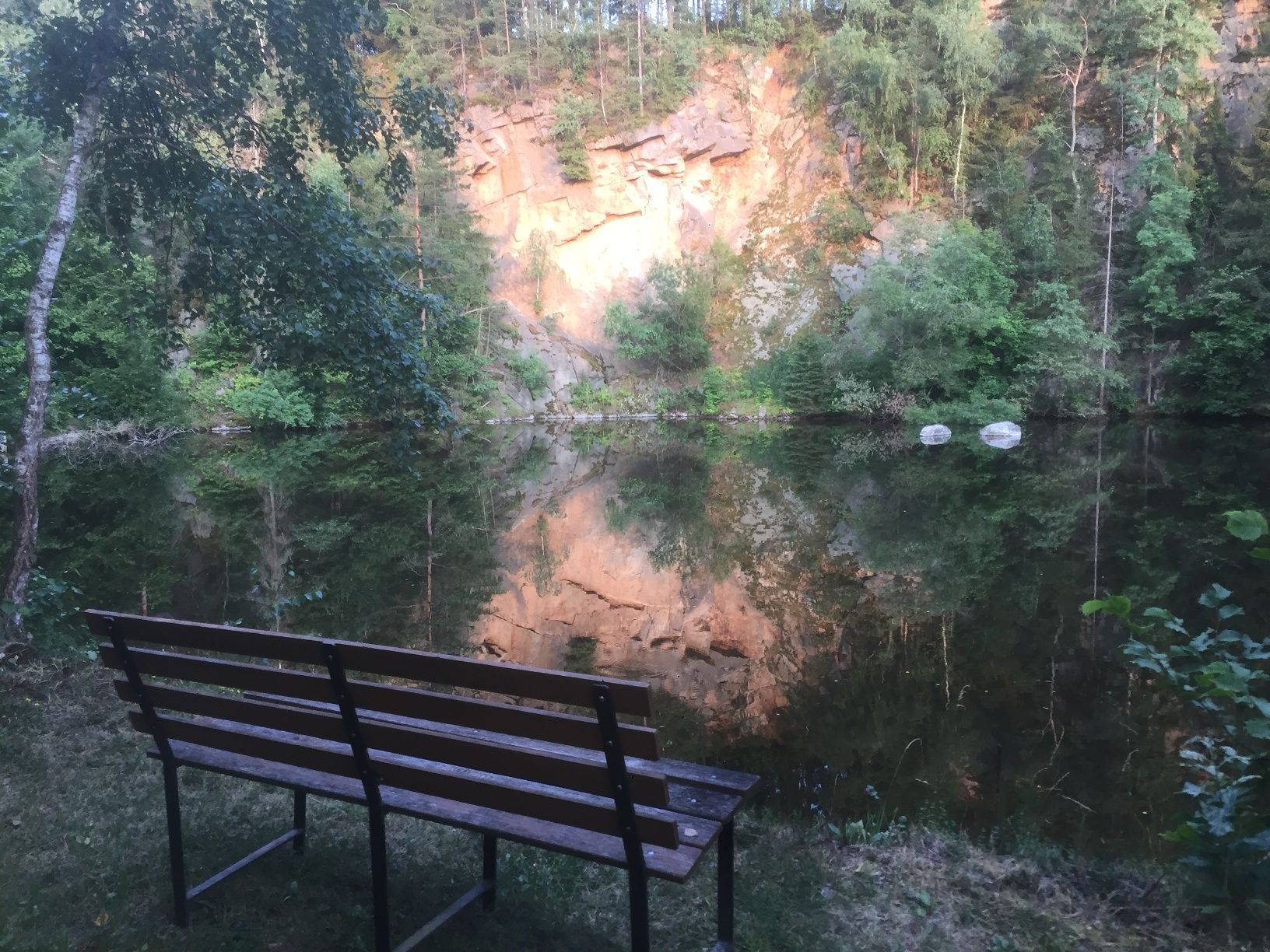 Quarry with pond