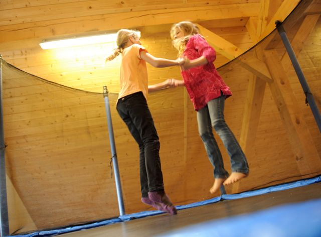 Jumping in the Hammerau vacation village