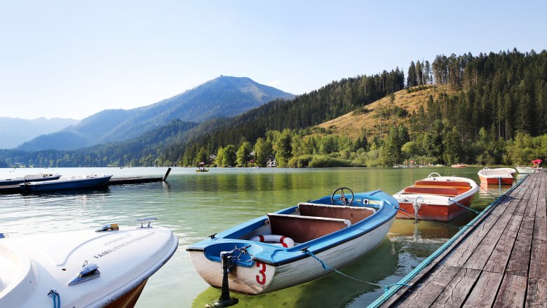 Refreshing: a boat trip or a dip in Lake Erlaufsee, © weinfranz.at