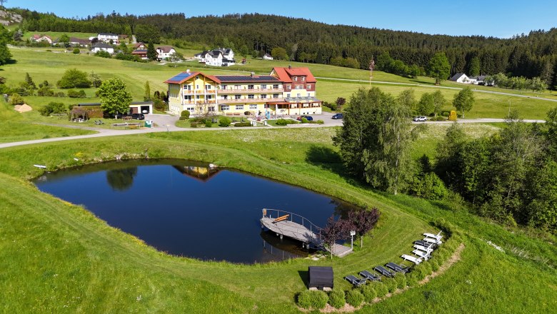 Hotel with swimming pond, &copy; Gasthof Nordwald